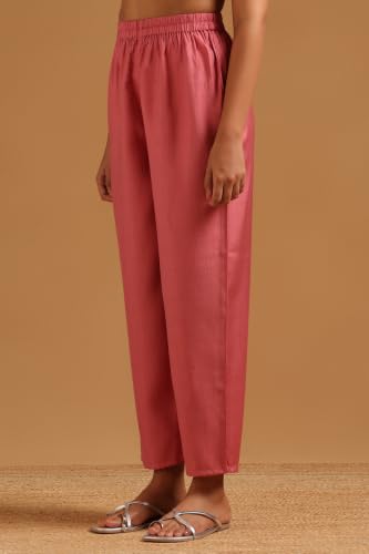 Soch Womens Pink Desert Storm Botanical Kurta Set With Thread Work