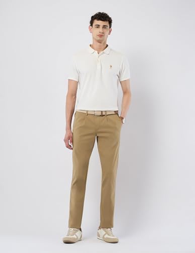 U.S.Polo ASSN. Men's Straight Casual Pants (USTRO159D_Khaki