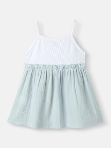 Nautinati Girls Printed Gathered Waistline Dress | Age 0-24 Months Blue