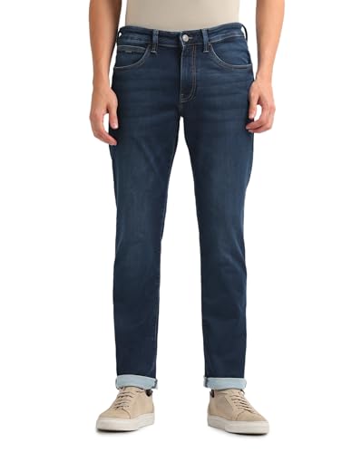 Arrow Mid Rise Stone Wash Slim Fit Jeans