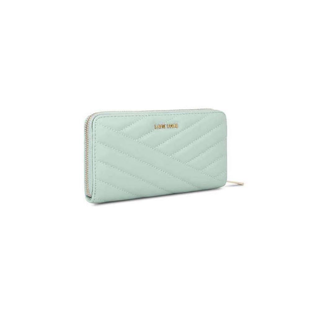 Lavie Zipper Cross PU Women's Casual Wear Wallet (Green, Large)