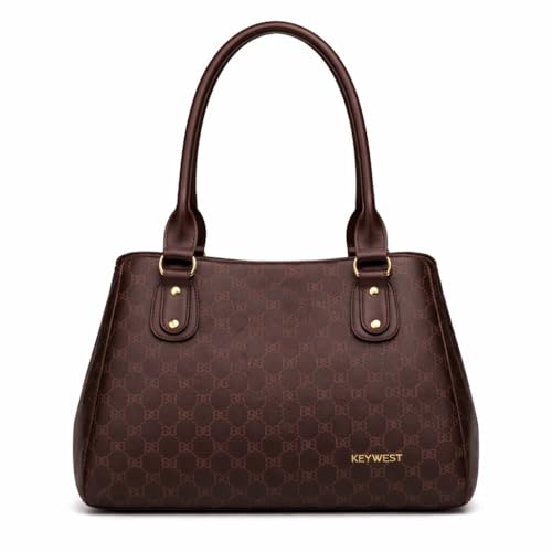 Keywest Women's Penguin Luxe Tote Handbag for Women | Office Bag for Work | Ladies Purse | Stylish Shoulder Bag | Gift For Women | Brown