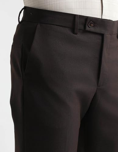 Arrow Men's Regular Pants (ARAKTR2028_Dark Brown