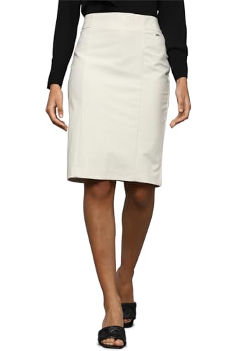 Allen Solly Polyester Blend Western Skirt Cream