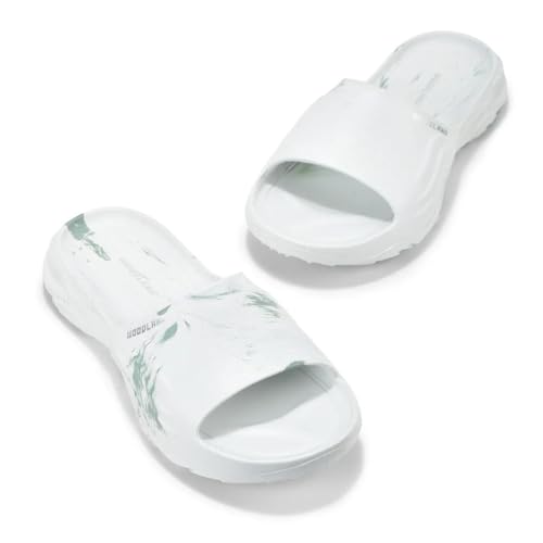 Woodland WOMEN WHITE/SAGE GREEN SLIPPERS