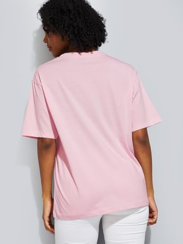 Max URB_N Women Peanuts Print Oversized T-Shirt (Pink_XL)