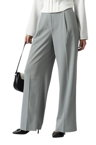Van Heusen Women's Regular Casual Pants (VWTPCRGP106752_Grey