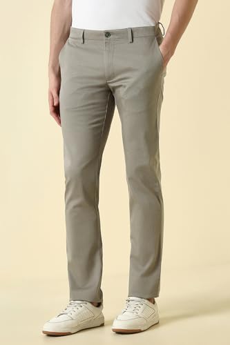 Men Beige Textured Casual Trousers