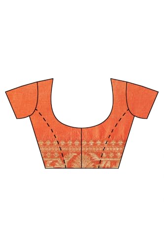 Orange Woven Pure Viscose SareeWith Unstitched Blouse( SAPP02AE1641-Orange)