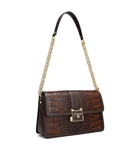 Da Milano Leather Shoulder Bag for Women - Walnut Brown (LB-00870OL)