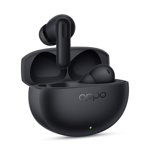 Oppo Enco Air 5 True Wireless Noise Cancelling Earbuds with 52dB Real time ANC,Upto 54Hrs Playtime,Triple-Mic AI Clear Call,Low Latency,Fast Charging.(Midnight Black)