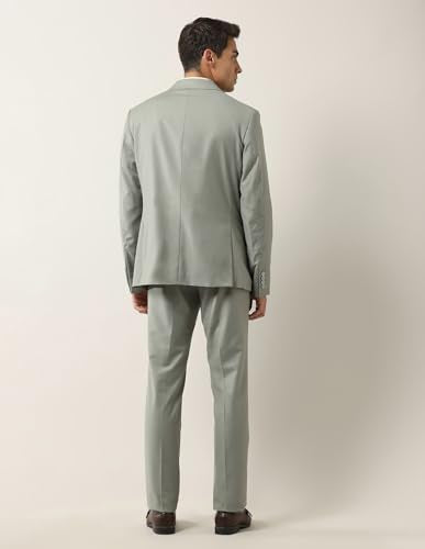 Arrow Men's Polyester Business Suit Pants Set (ARAISU5605_Medium Green