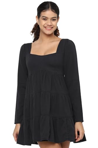 American Eagle women's Cotton A-Line Mini Dress (WEE0396846167_Black