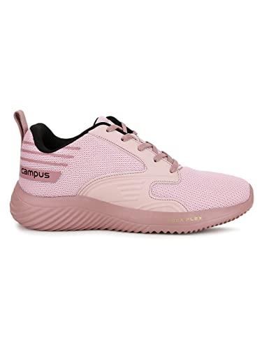 Campus Women's Noor Plus Rose Pink/BLK Running Shoes 4-UK/India