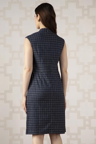 Van Heusen Women's Poly Blend Modern Above The Knee Dress (VWDRFRGFE80252_Navy