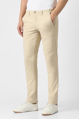 Van Heusen Men's Slim Casual Pants (VSTFUSLFM99231_Beige