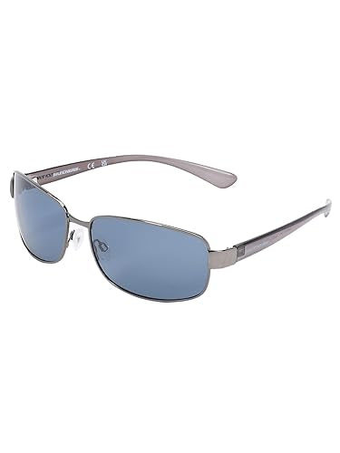 Skechers Men Polarized Rectangular Grey Sunglasses, Large