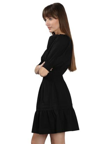 VERO MODA Women A-Line Black Dress