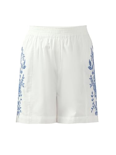 VERO MODA Women's Regular Fit High Rise White Shorts