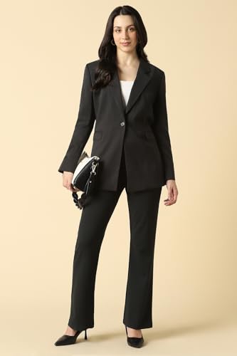 Allen Solly Women's Blazer (AHBZWRGFS37656_Black