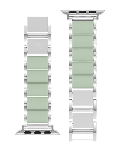 Anne Klein Silicone Fashion Bracelet for Apple Watch, Secure, Adjustable, Apple Watch Replacement Band, Fits Most Wrists, Green