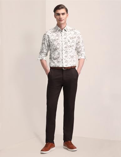 U.S. POLO ASSN. Tailored Fit Printed Shirt (USSHT2232_Beige_42)