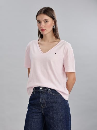 TOMMY HILFIGER Women Pink Printed T-Shirt