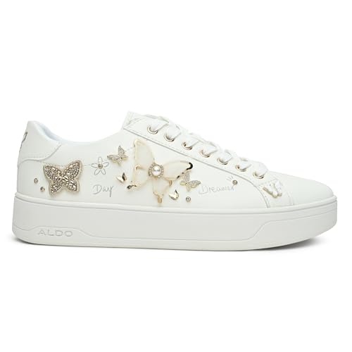 Aldo PEARLWINGA-IN100 Ladies White Flat Sneakers