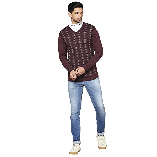 Raymond Dark Maroon Sweater (Size: 42)-RMWX01104-M8