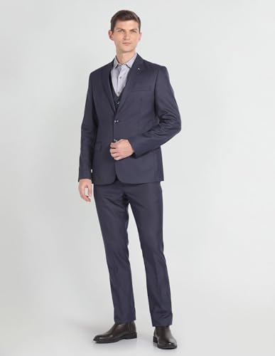 Arrow Reversible Waistcoat Regular Fit Suit Navy