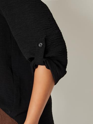 Women Textured Blouse (Black_L)