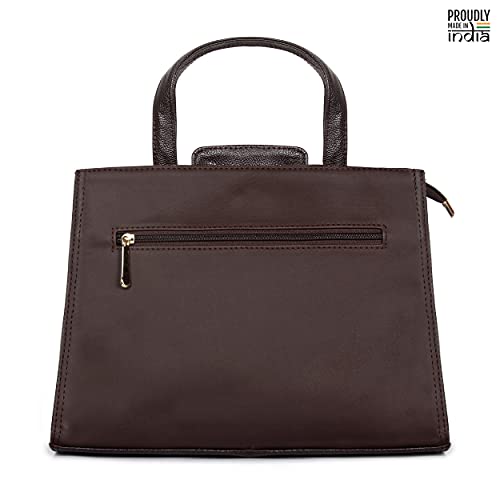 The Clownfish Valencia Handbag for Women Office Bag Ladies Shoulder Bag Tote for Women College Girls (Chocolate Brown)