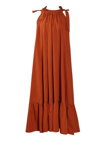 VERO MODA Women's A-Line Brown Dress