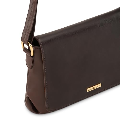 Fastrack Brown Solid Sling Bag for Women