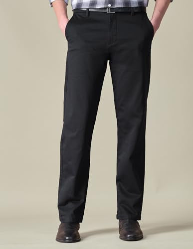 U.S.Polo Association Men's Riley Straight Fit Textured Trousers (USTROOE1067_Black_34)