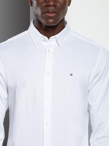 Tommy Hilfiger Solid Regular-Fit Woven Shirt White