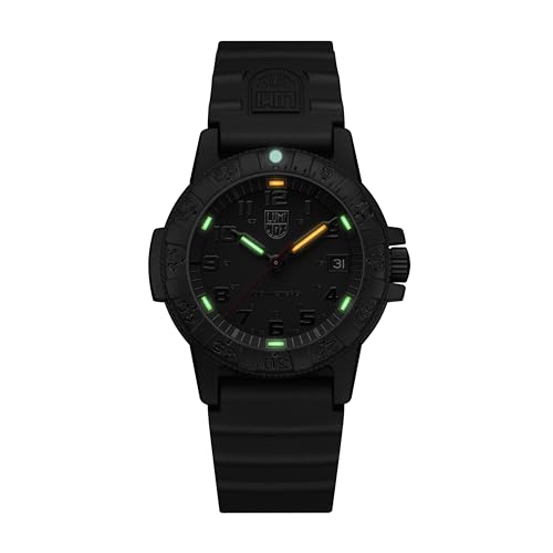 Luminox - Mens Watch - Leatherback Sea Turtle 0300 Series 39 mm - X3.ZC01.BO - Mens Dive Watch - Swiss Quartz - Swiss Made - 100M Water Resistant - Hardened Mineral Crystal - CARBONOX Case - Silicone