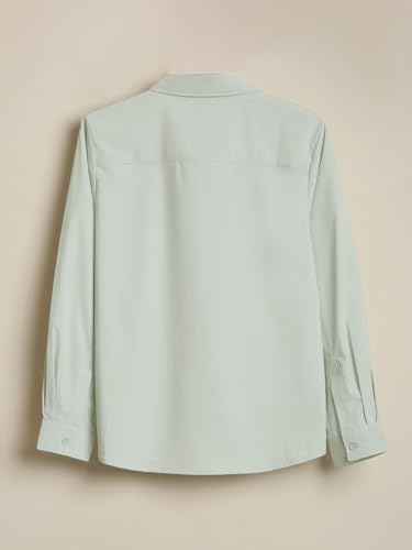 Boys Green Solid Casual Shirt