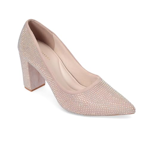 Lino Perros Diamond Studded Block Pumps