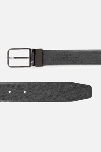 Men Maroon Textured Formal Belt