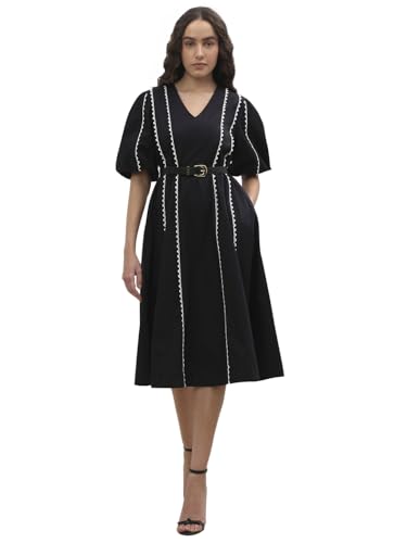 VERO MODA Womens Midi Dress Black