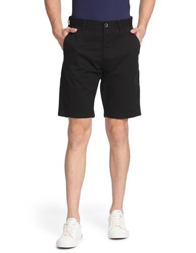 U.S. POLO ASSN. Mid Rise Solid Slim Fit Shorts Black