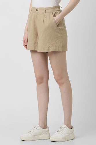 Van Heusen Women Beige Textured Shorts