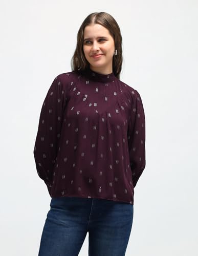 U.S. POLO ASSN. Women's Regular Fit T-Shirt (UWAW24TOP223_Wine