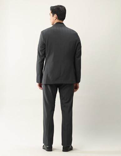 Arrow Men's Tailored Fit Ceremonial Twill Suit Dark Grey