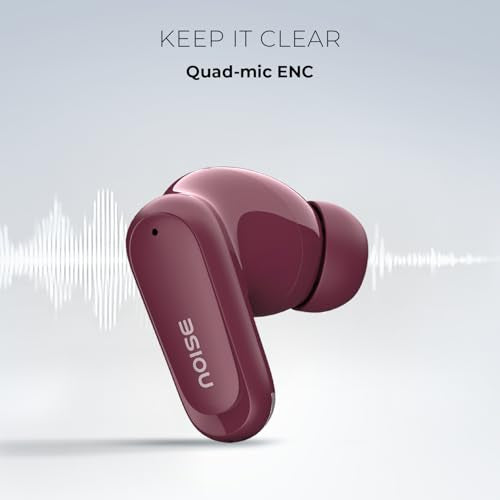 Noise Newly Launch Buds Play Truly Wireless Earbuds with 40H of Playtime, Quad Mic with ENC, Low Latency for Gaming (Up to 50 Ms), 13mm Driver, BT V6.0(Charcoal Black)
