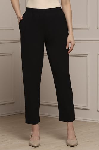 Biba Women Black Slim Pants_XXL