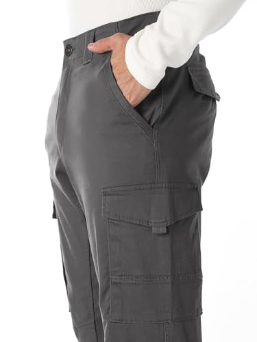 Jack & Jones Grey Slim Fit Casual Cargo Pants