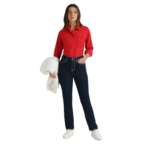 Pepe Jeans Women's Regular Fit Shirt (PL305085_HOT RED