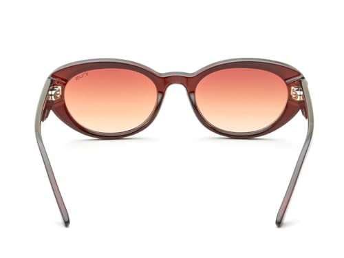 IRUS Women Oval sunglasses | 100% UV protection | Small Size | Brown Gradient Polycarbonate lens